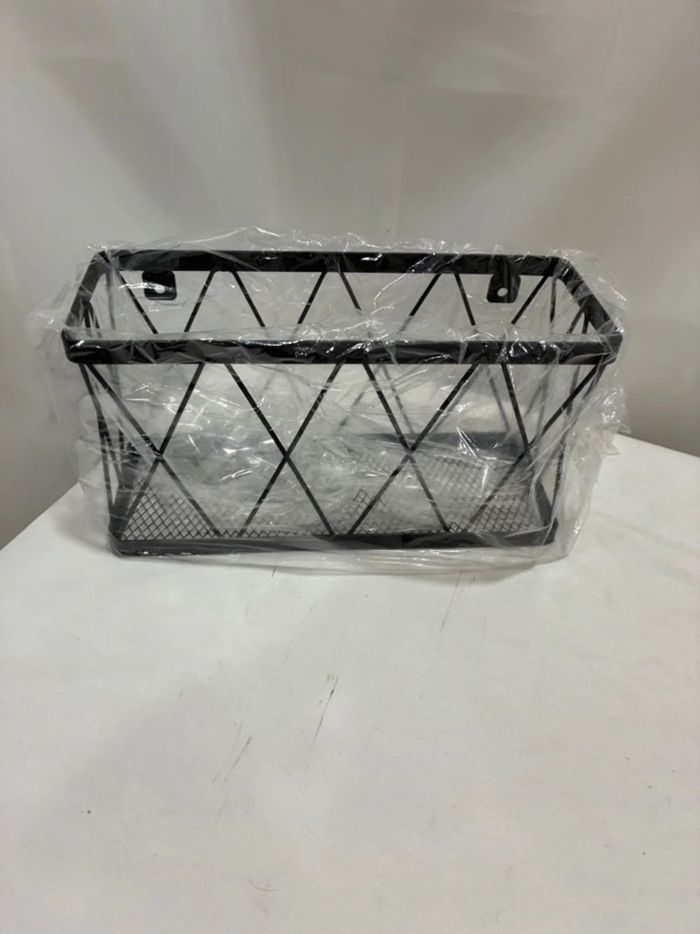 Black Metal Wall Mount Storage Basket - Home Accents NWT